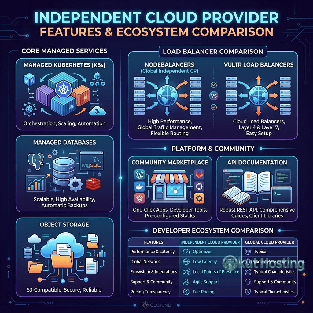 Independent cloud provider features